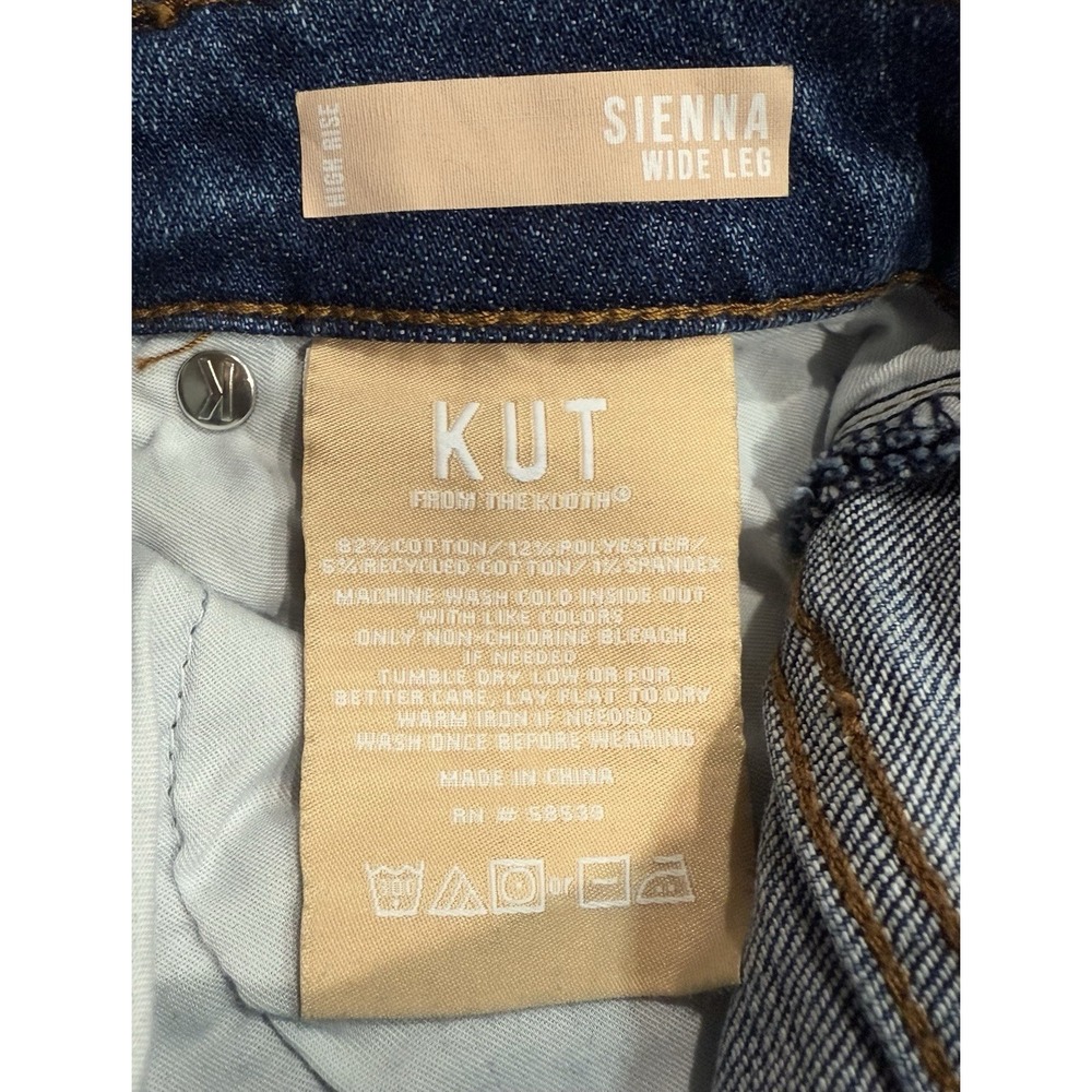 Kut from the Kloth Mid-Wash Blue Wide Leg Jeans - Picture 9 of 9